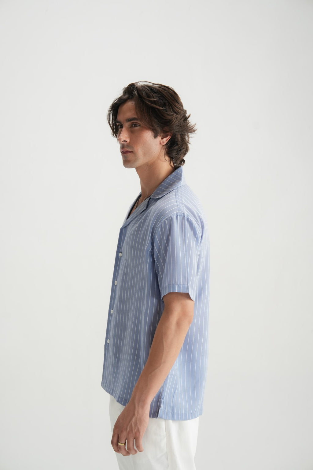 Resort Shirt in Soft Blue - Brackets