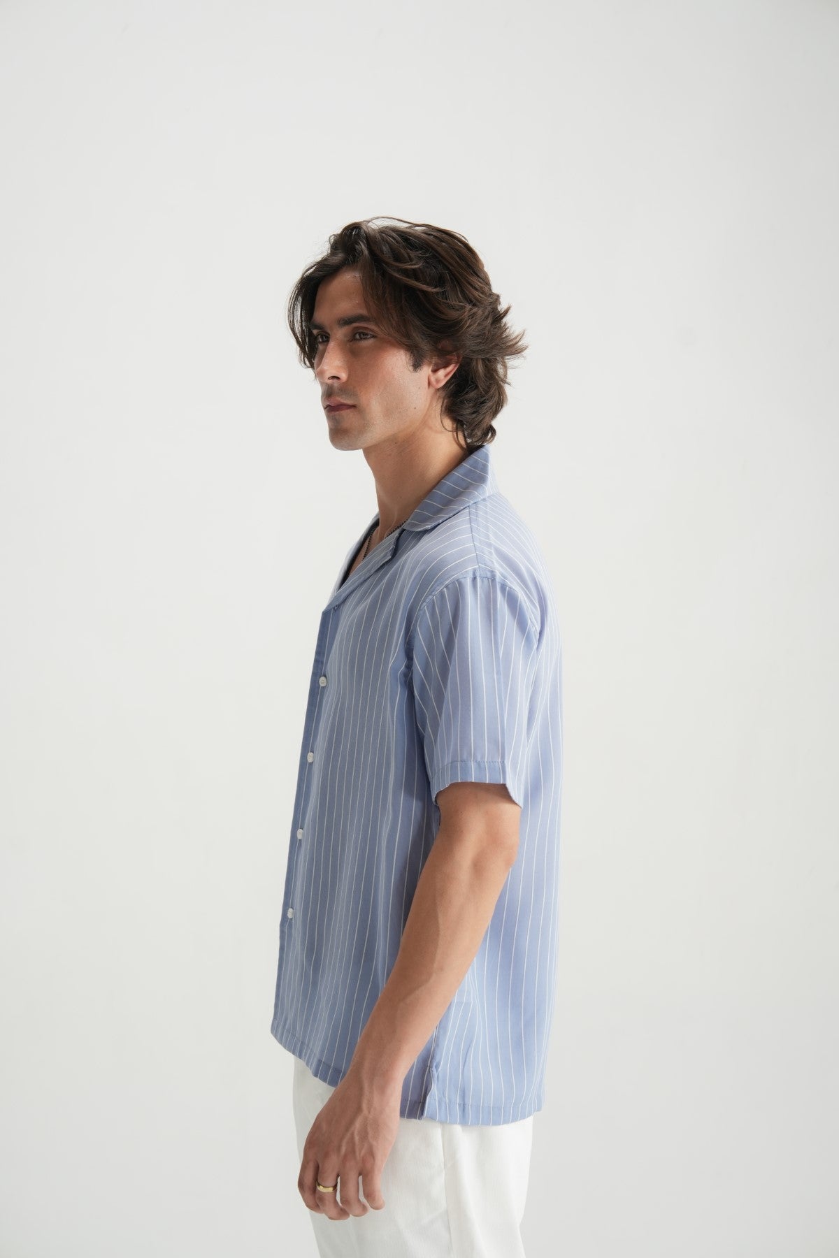 Resort Shirt in Soft Blue - Brackets
