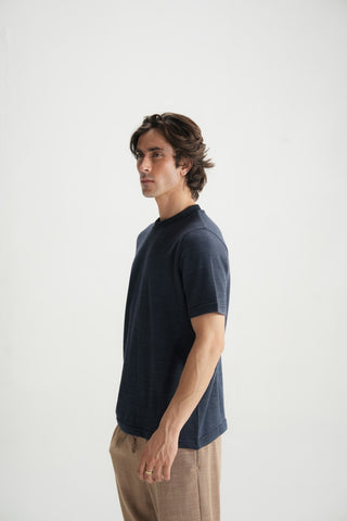 Navy Blue T-Shirt - Brackets