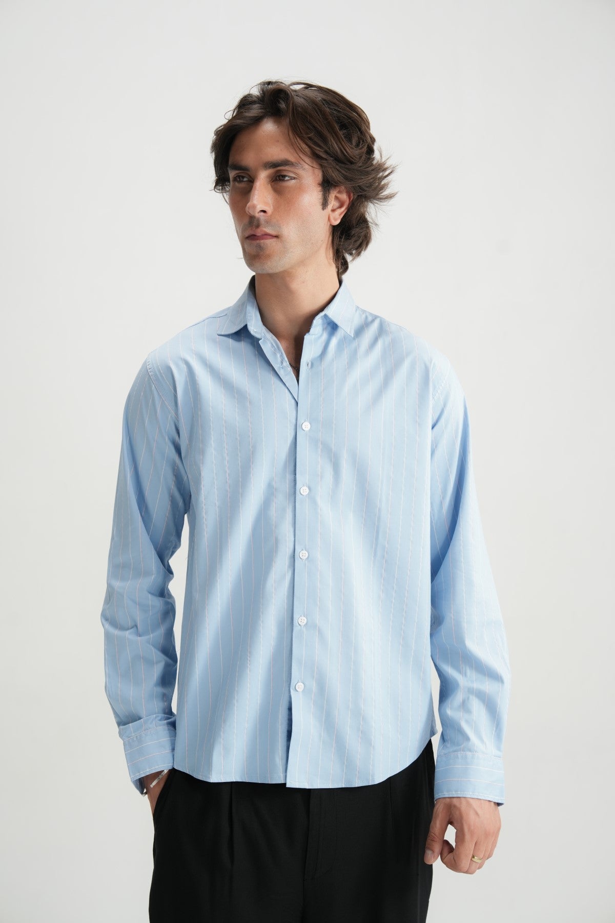 White Self-Pattern Classic Shirt - Brackets Main image