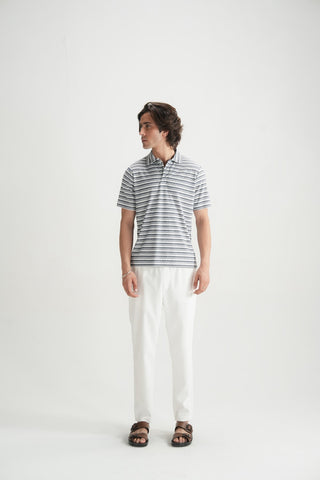 White Polo Shirt - Brackets