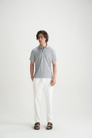 White Polo Shirt - Brackets