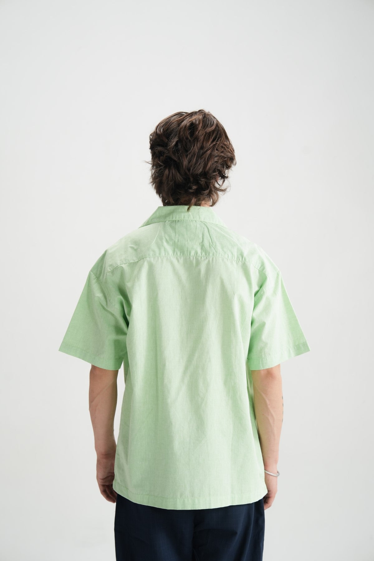 Arcadian Green Linen Resort Shirt - Brackets