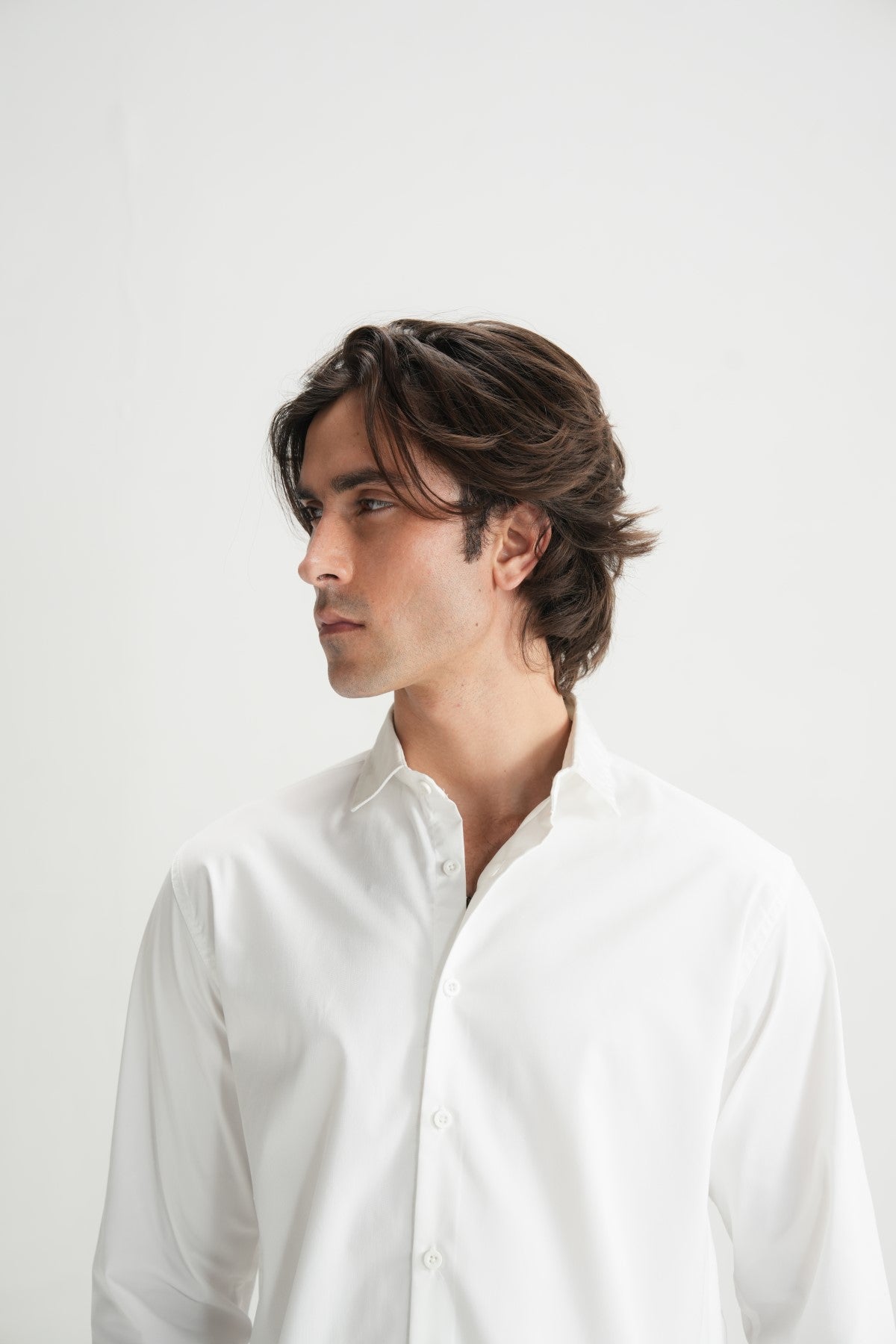 Classic White Button-Down Shirt - Brackets