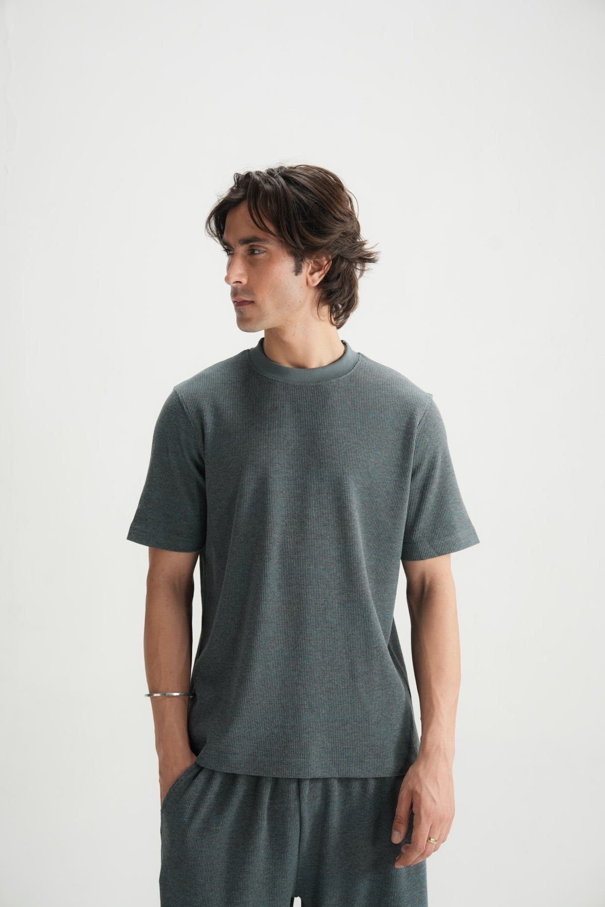 Textured Grey Tee - Brackets