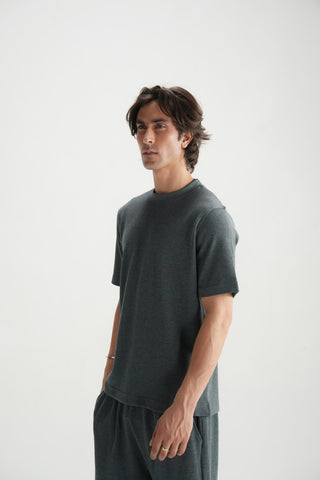 Textured Grey Tee - Brackets