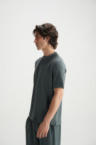 Textured Grey Tee - Brackets