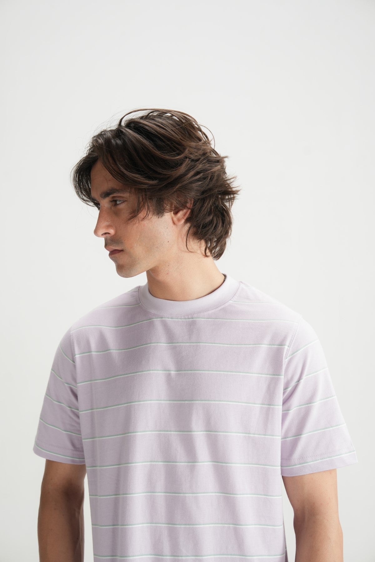 Lavender Striped Tee - Brackets