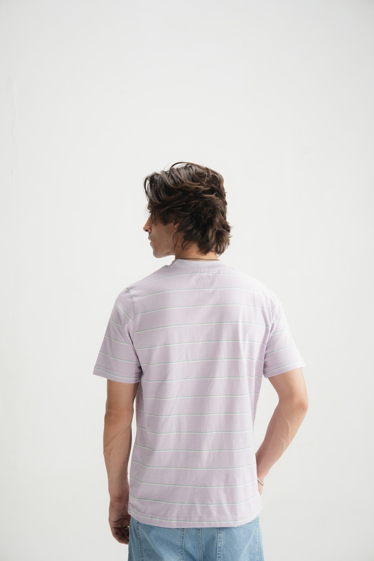 Lavender Striped Tee - Brackets