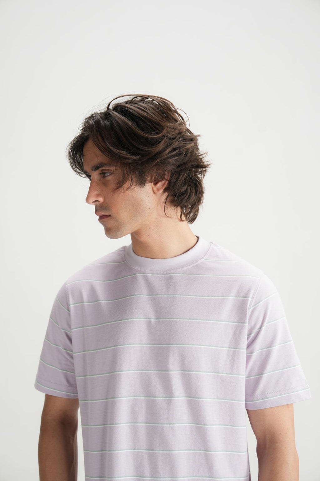 Lavender Striped Tee - Brackets