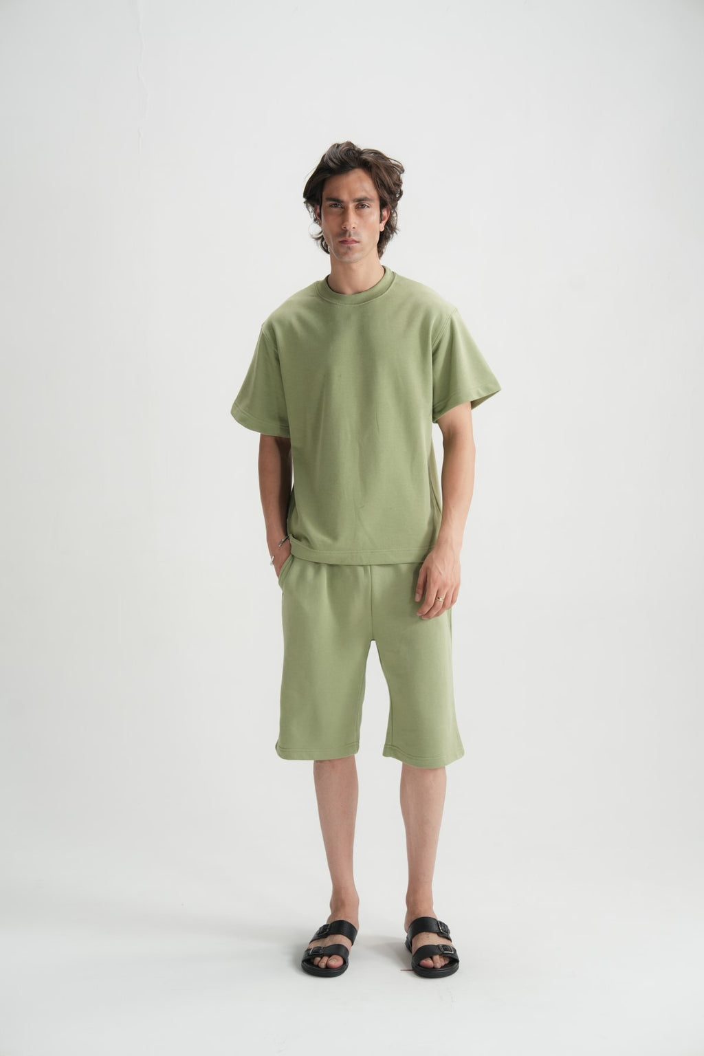 Aspen Green Terry Tee - Brackets