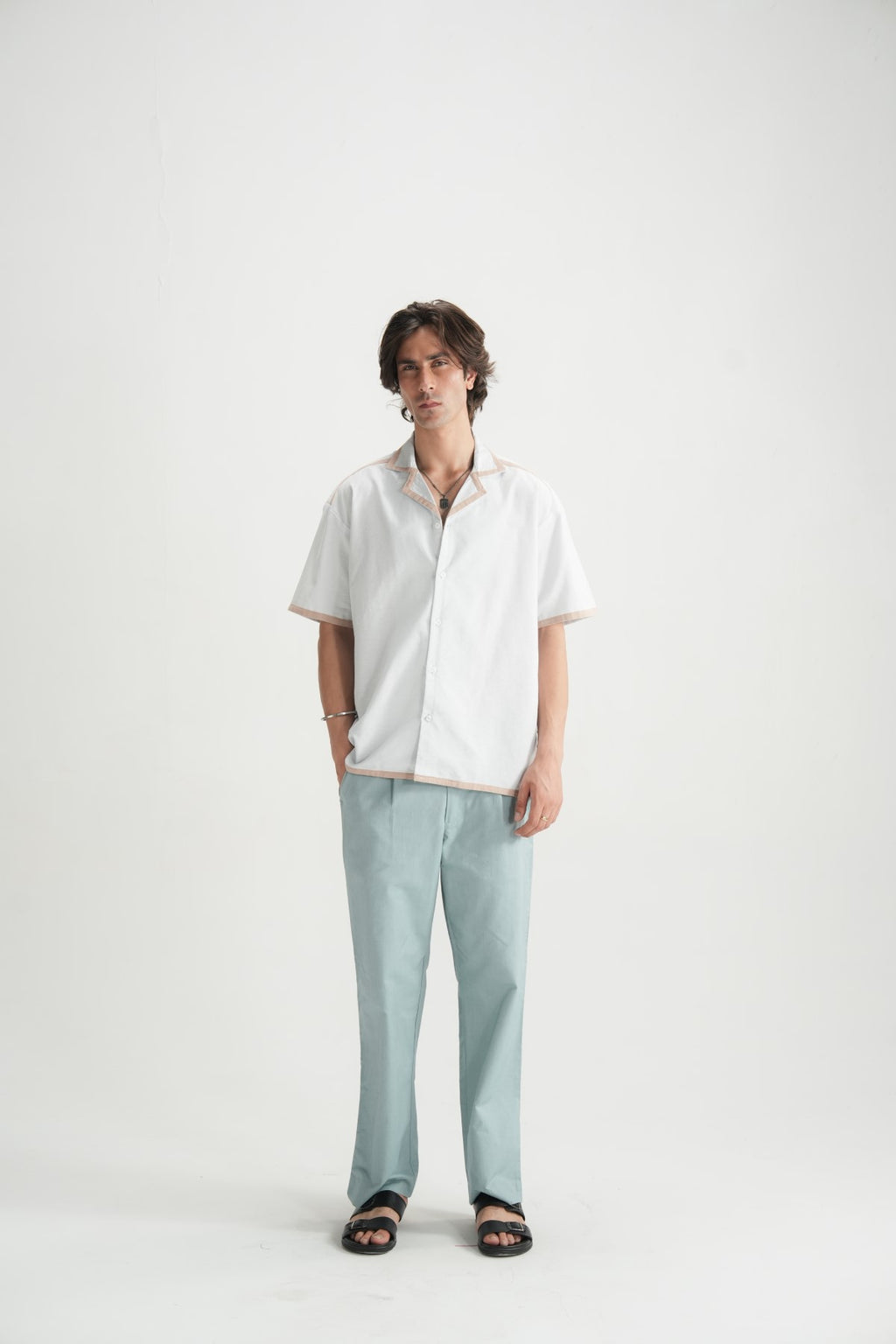 Barely Blue Resort Shirt - Brackets