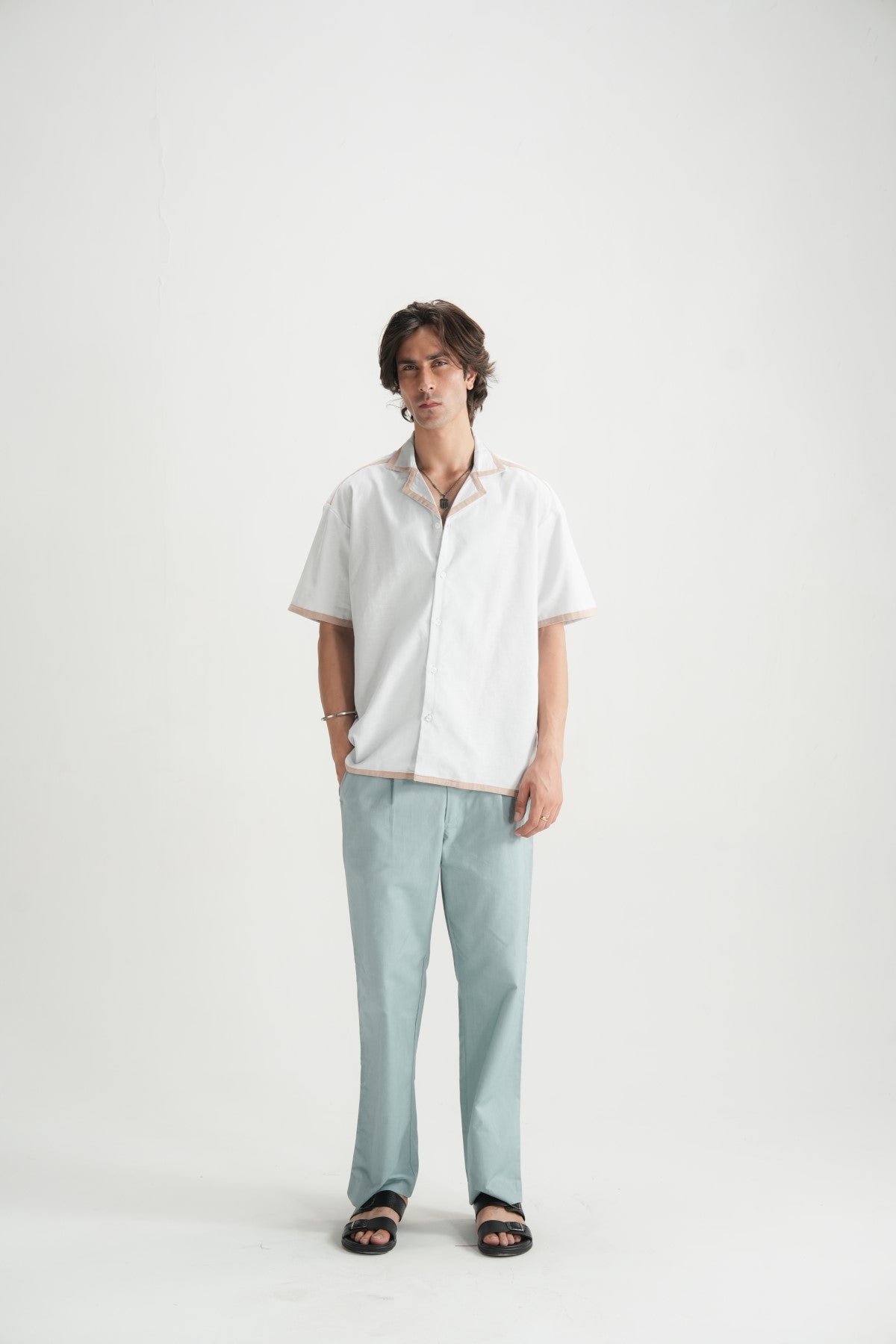 Barely Blue Resort Shirt - Brackets