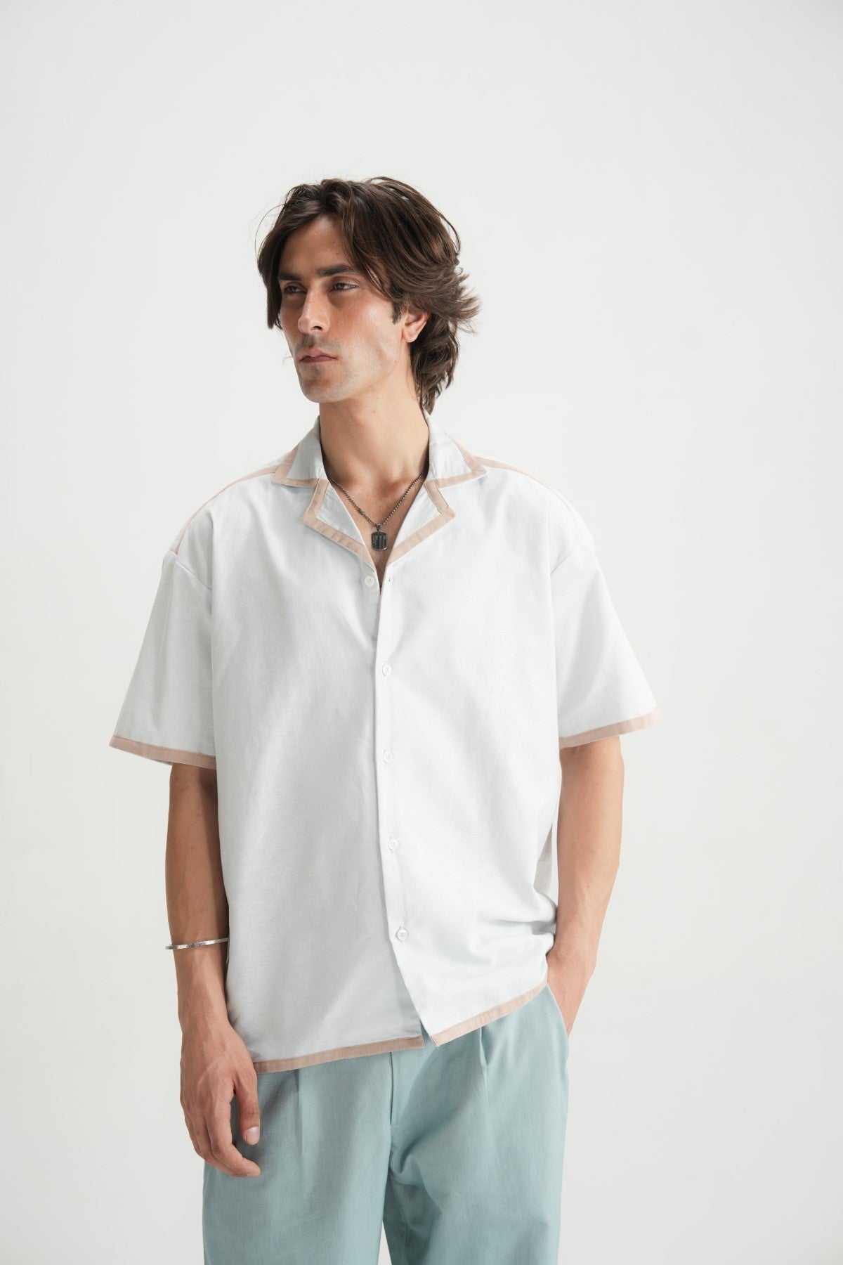 Barely Blue Resort Shirt - Brackets Main image