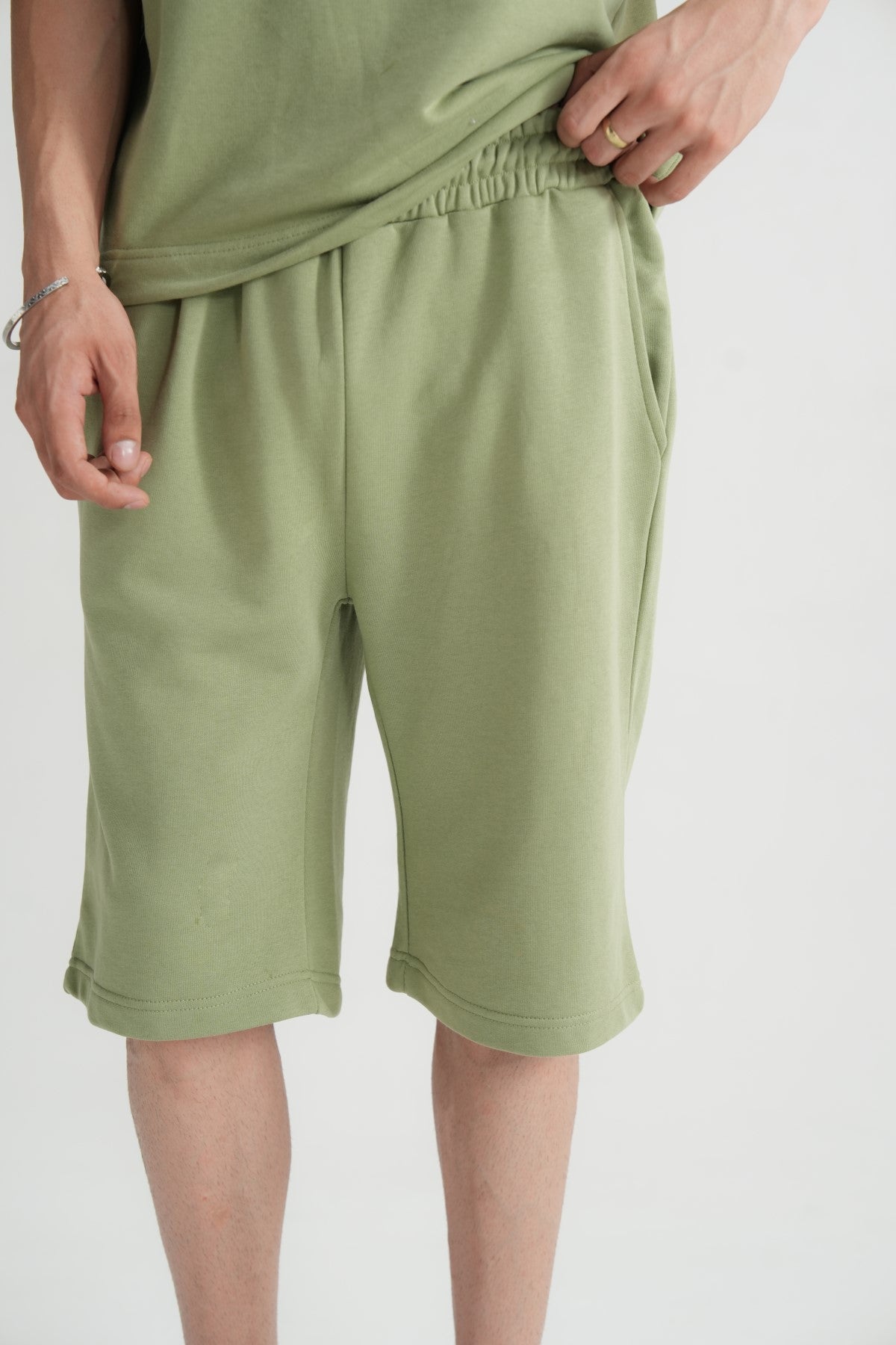 Aspen Green Terry Shorts - Brackets Main image