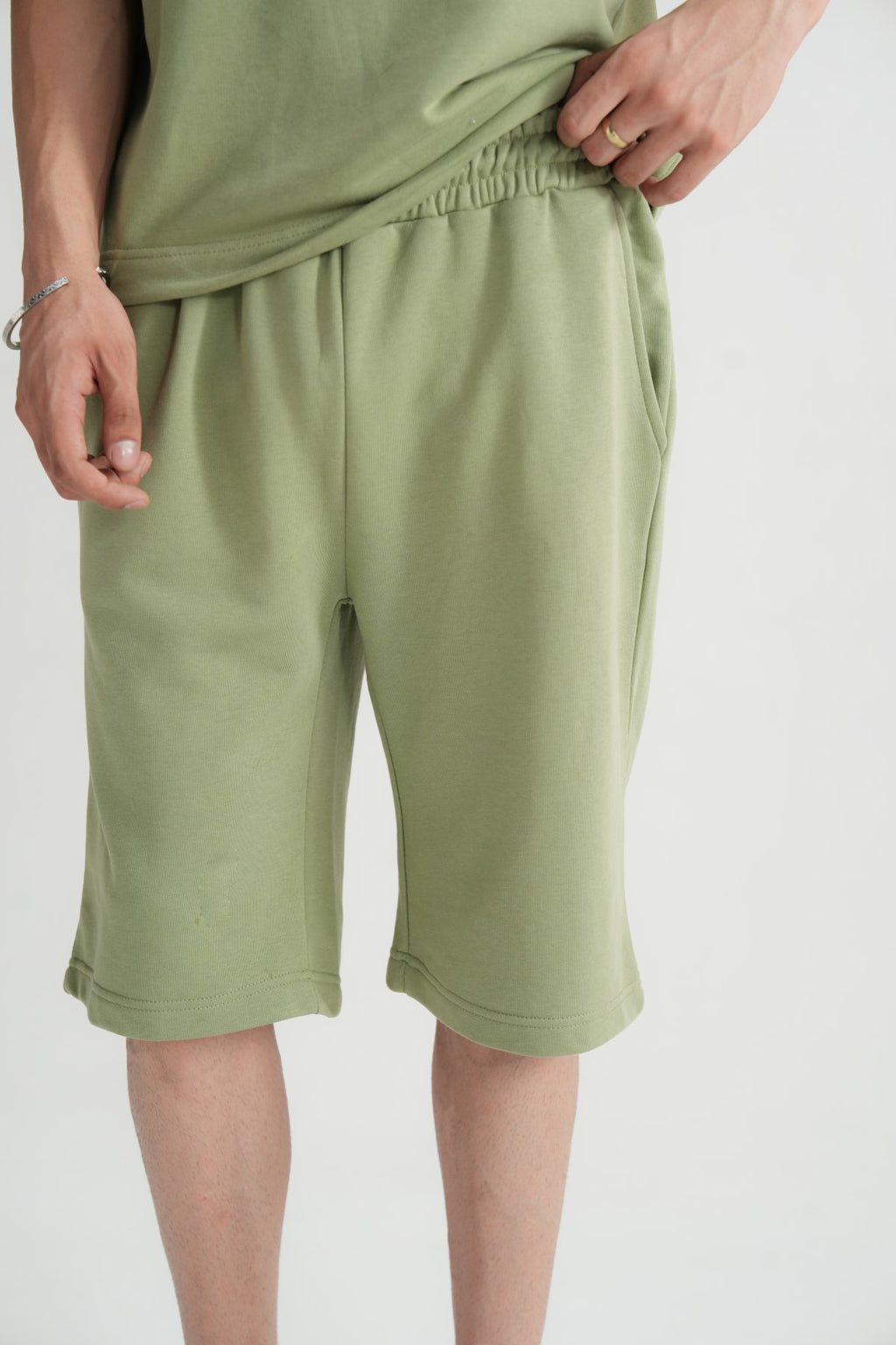 Aspen Green Terry Shorts - Brackets