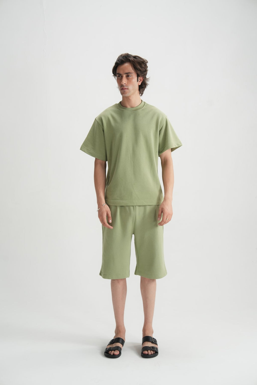 Aspen Green Terry Shorts - Brackets