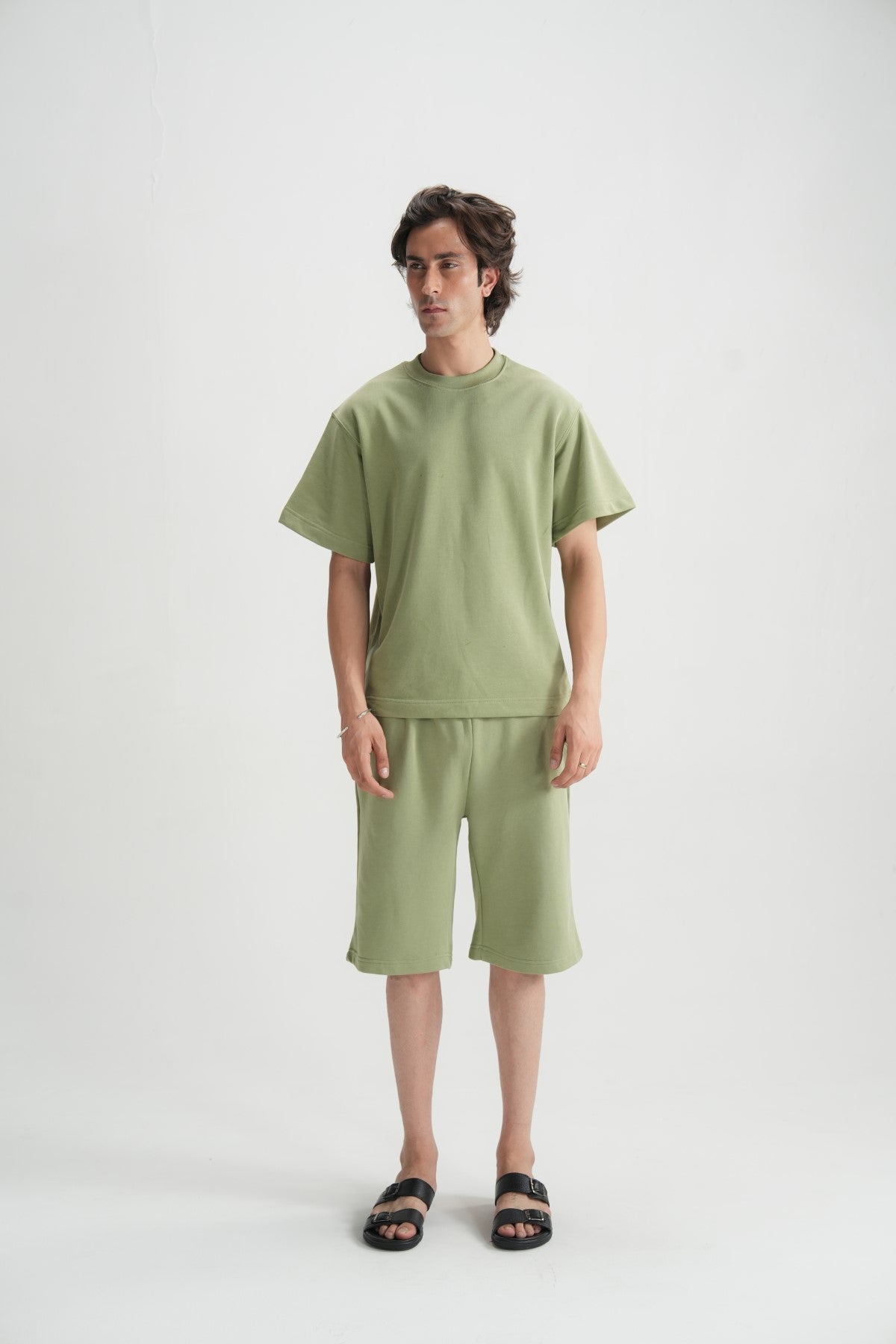 Aspen Green Terry Shorts - Brackets