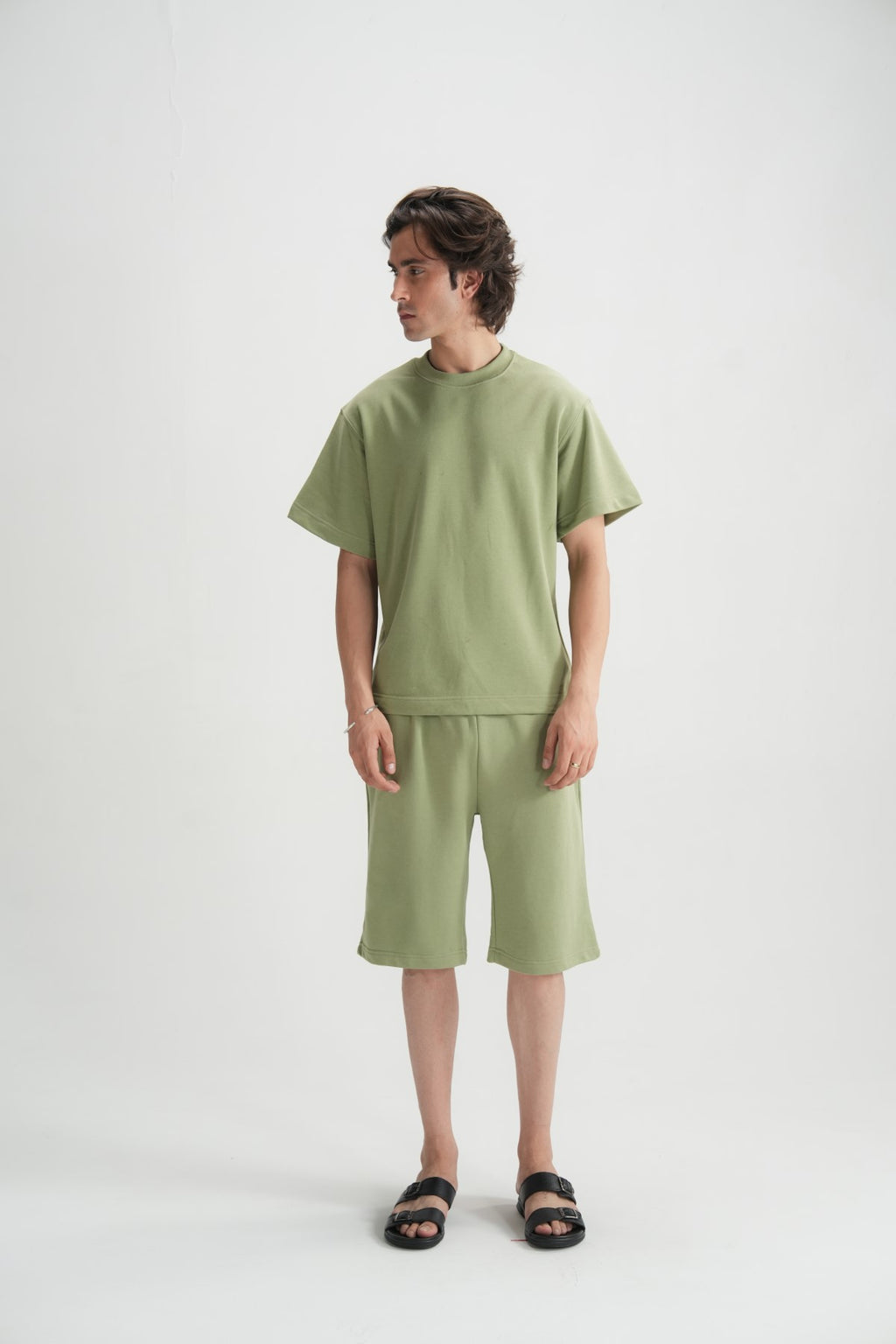 Aspen Green Terry Shorts - Brackets