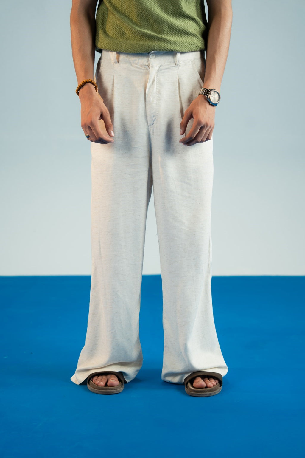 Seed Pearl Linen Trousers