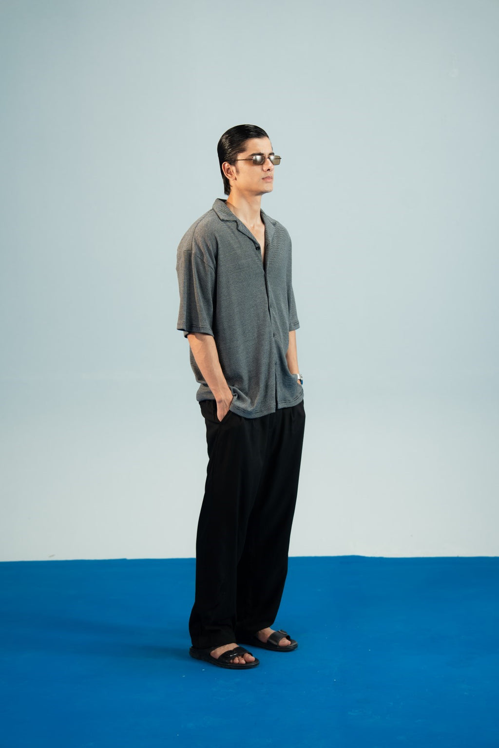 Black N White Jersey Resort Shirt