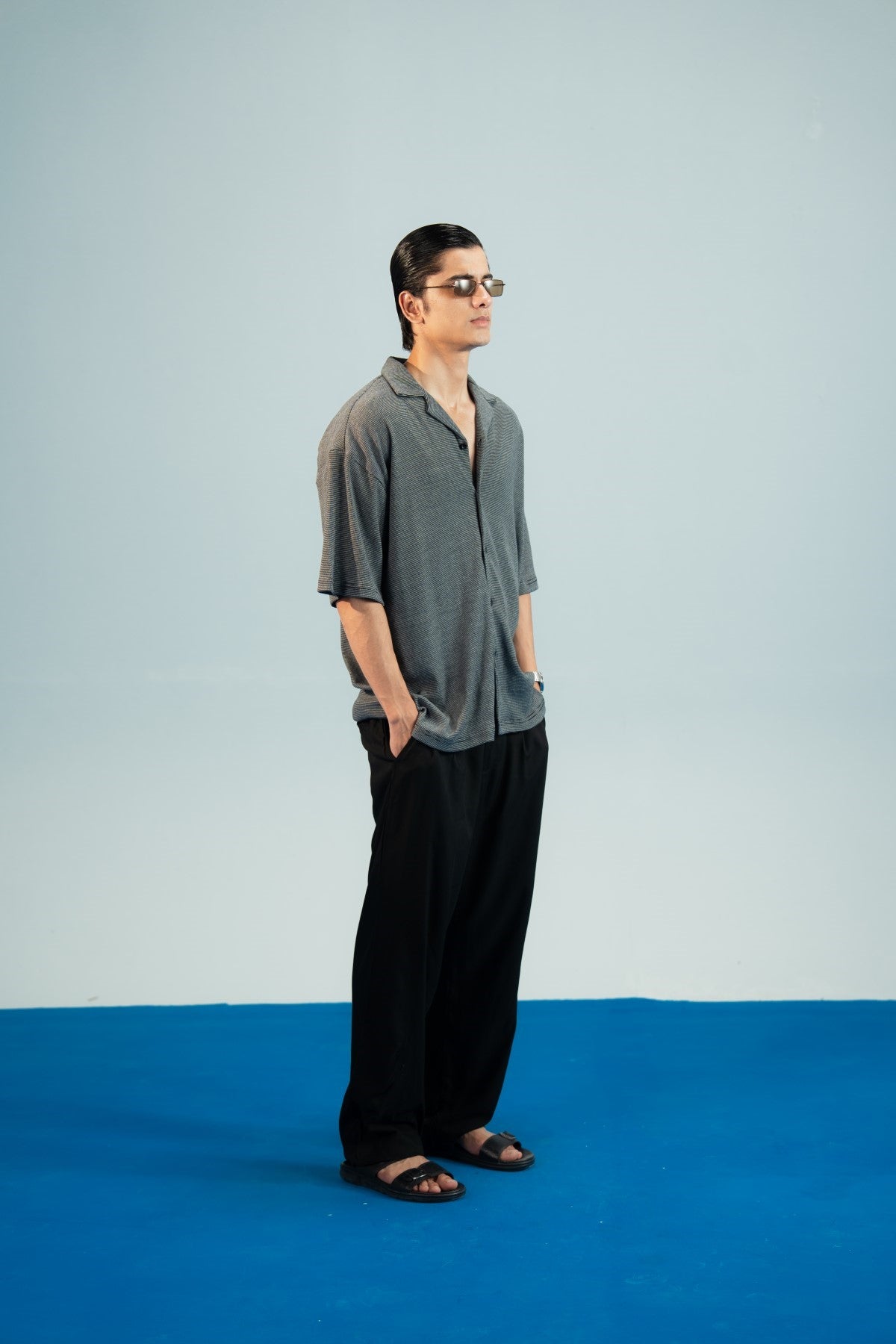 Black N White Jersey Resort Shirt