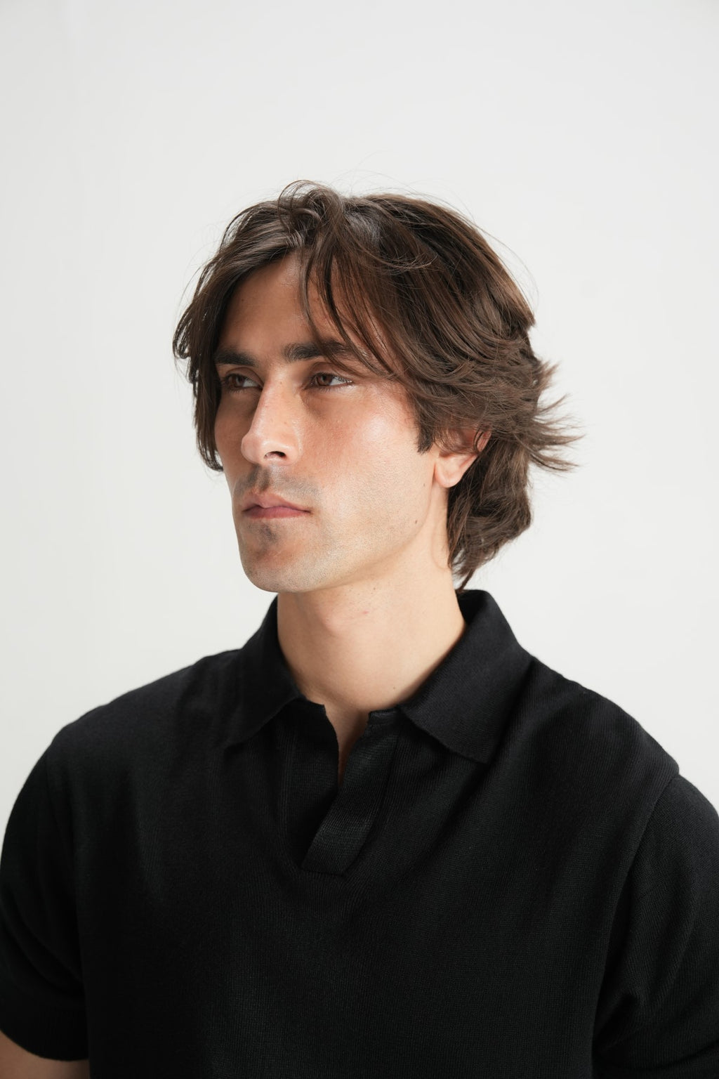 Jet Black Jacquard Polo