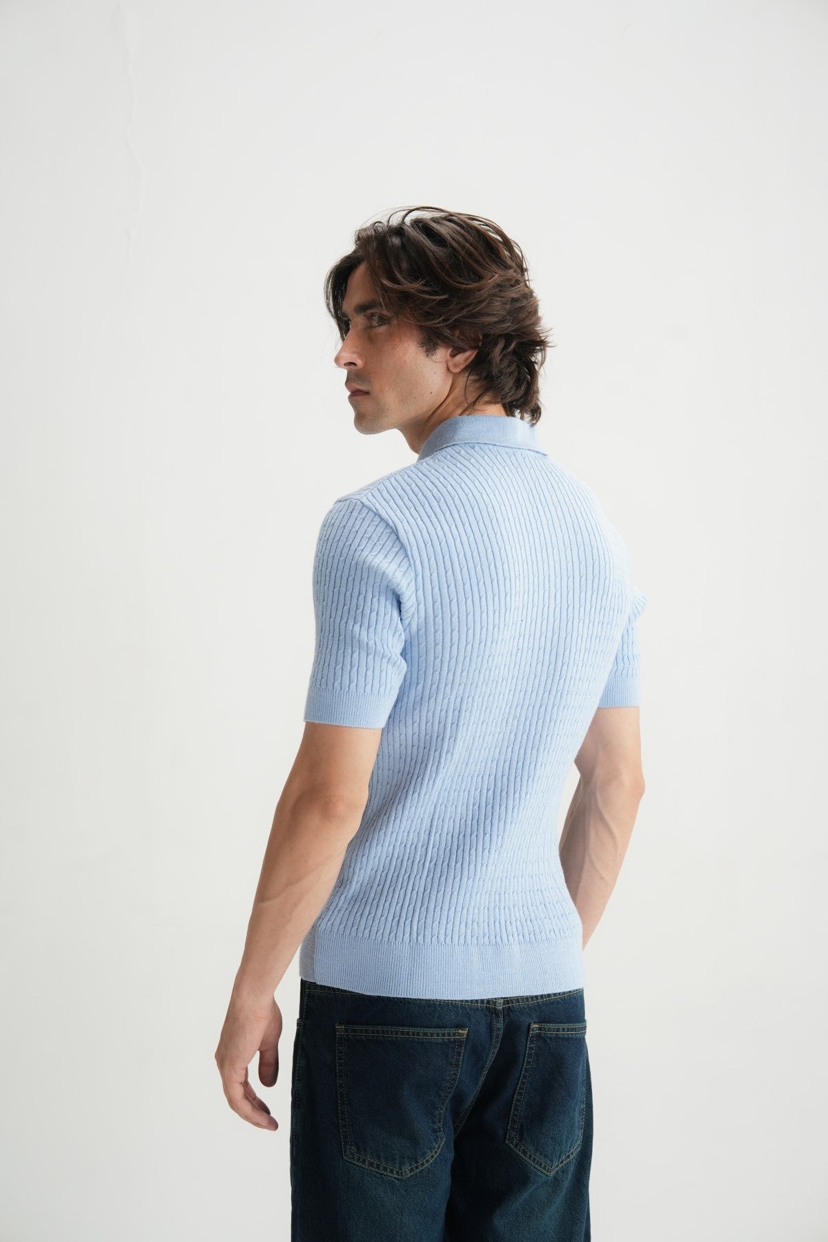 Blue Glow Jacquard Polo