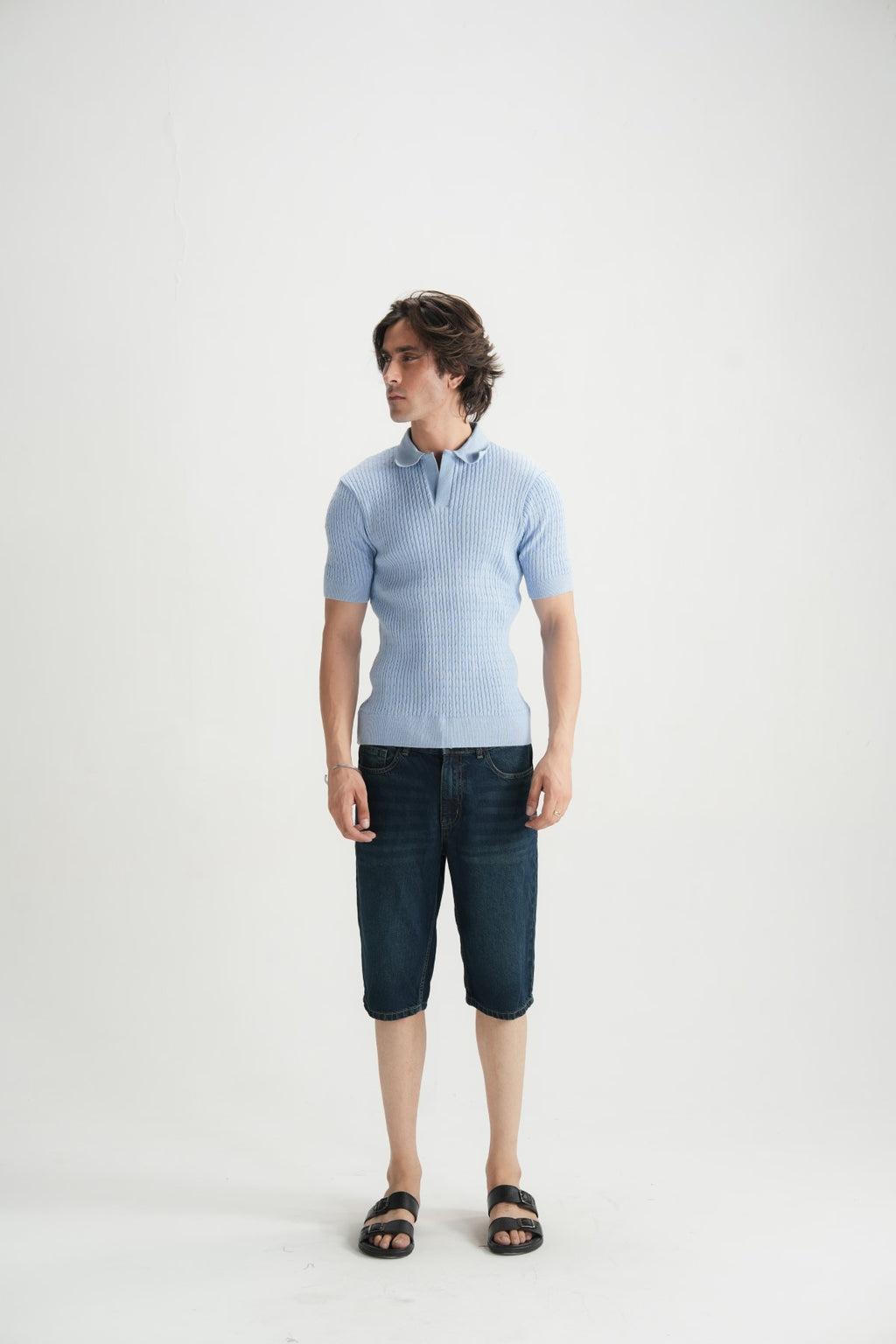 Blue Glow Jacquard Polo