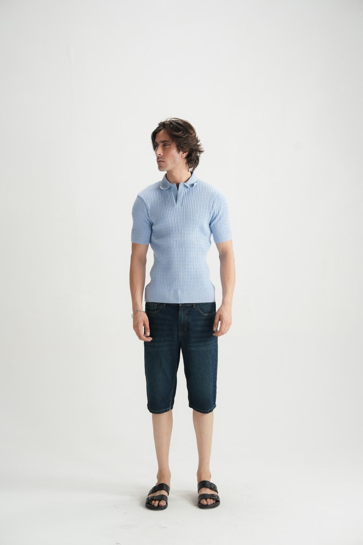 Blue Glow Jacquard Polo