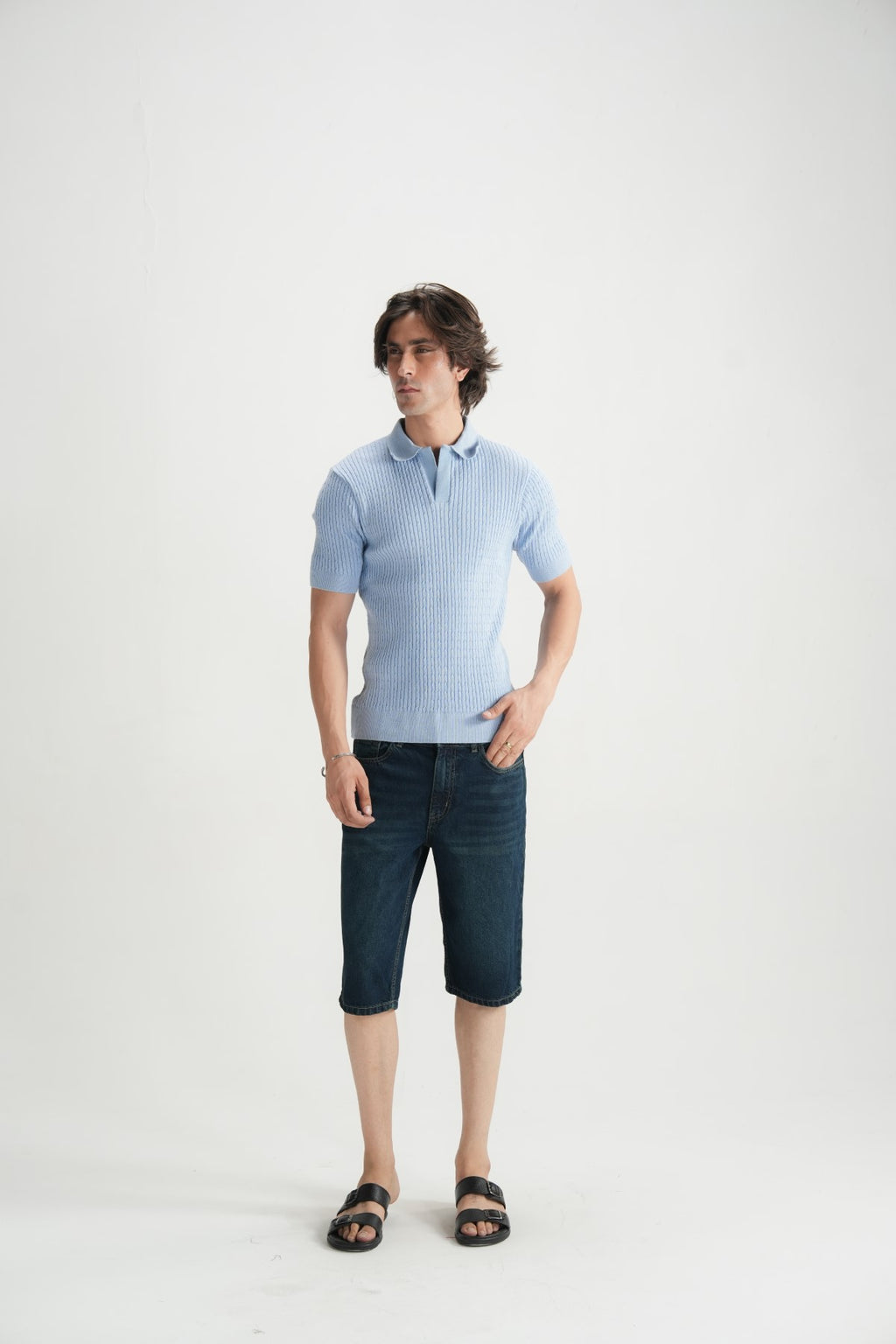 Blue Glow Jacquard Polo