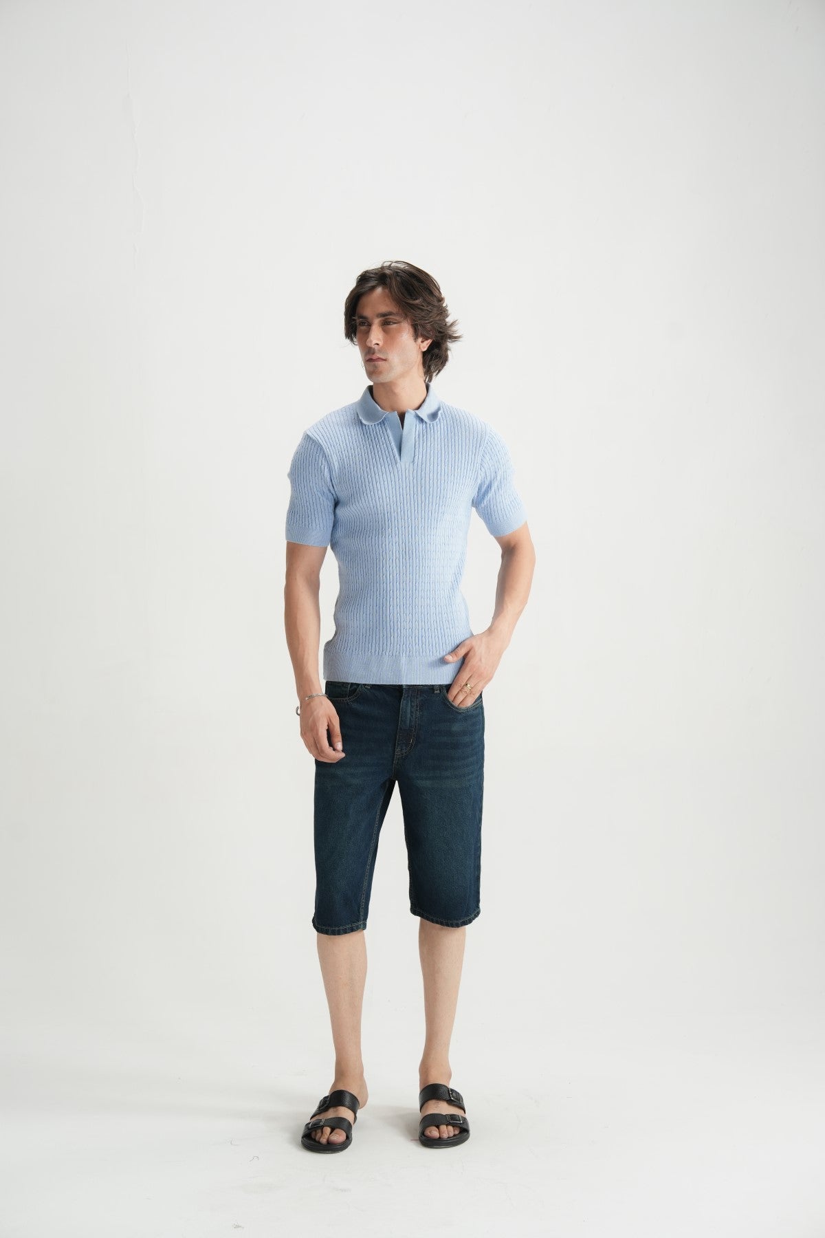 Blue Glow Jacquard Polo