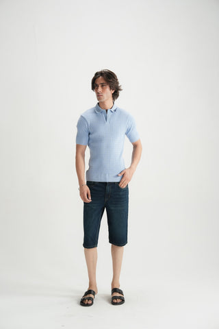 Blue Glow Jacquard Polo
