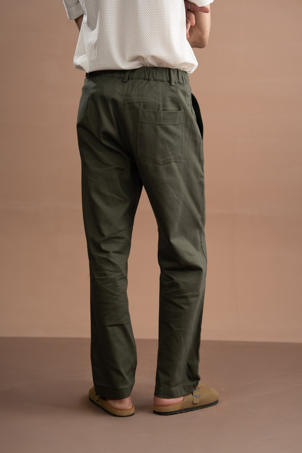 Regular Fit Pants - Bronze Green