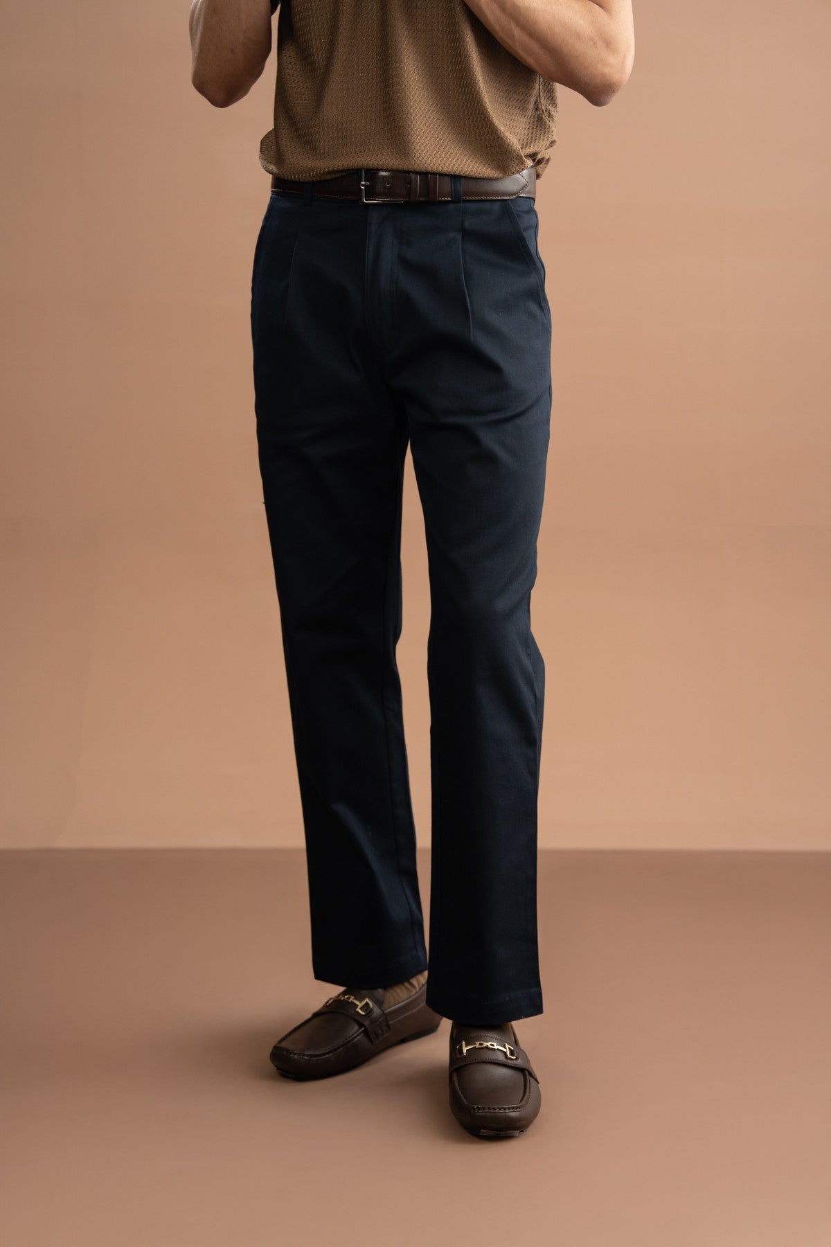 Regular Fit Pants - Navy Blue