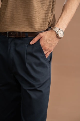 Regular Fit Pants - Navy Blue