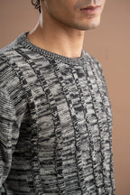 Cable Knitted Sweater - Grey