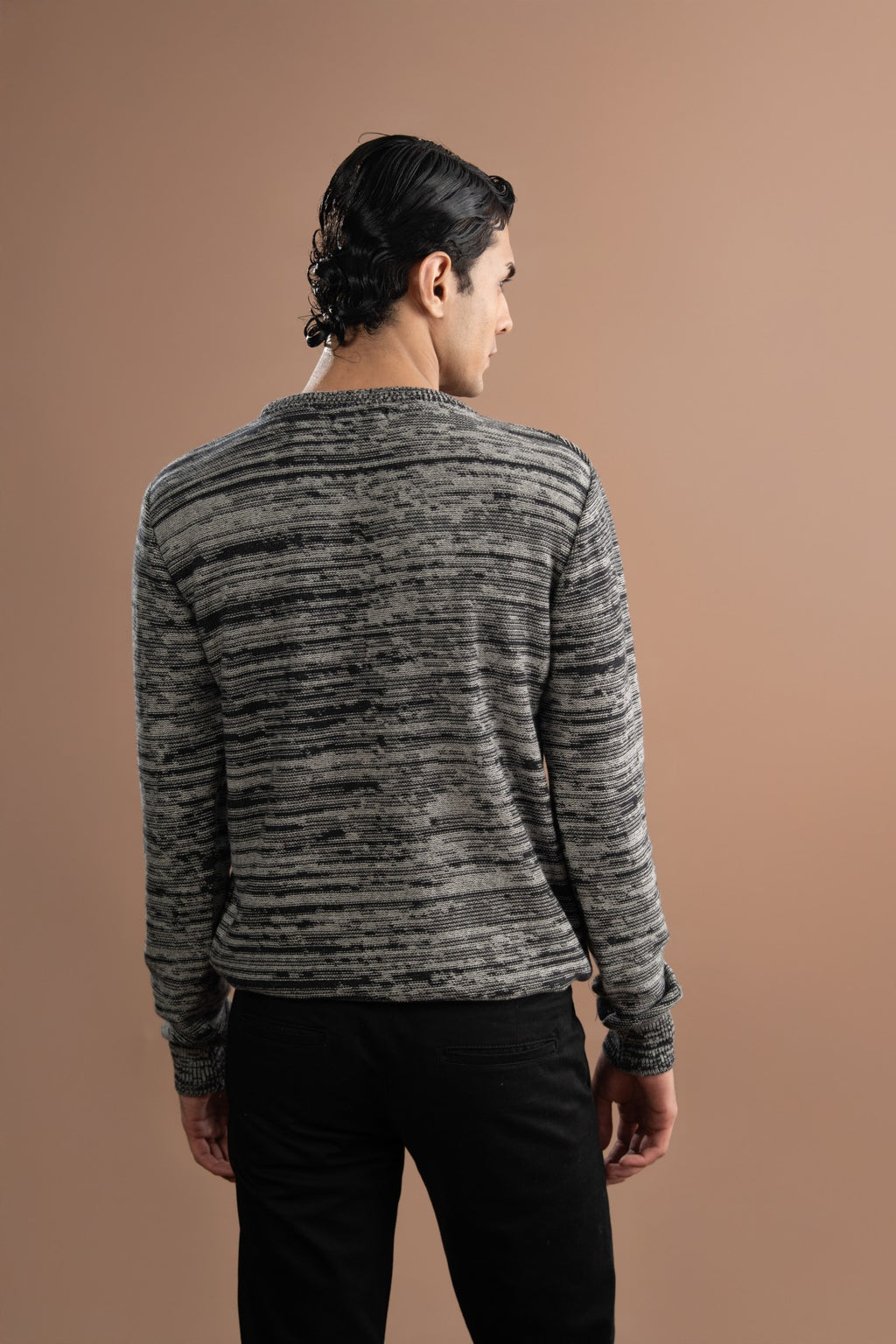 Cable Knitted Sweater - Grey