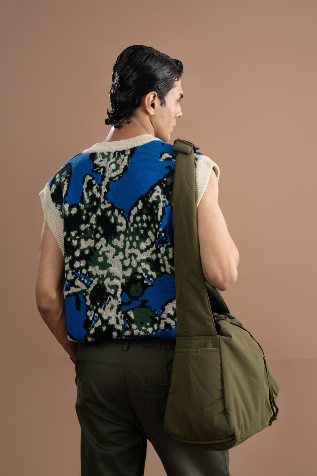 Abstract Sweater Vest - Blue