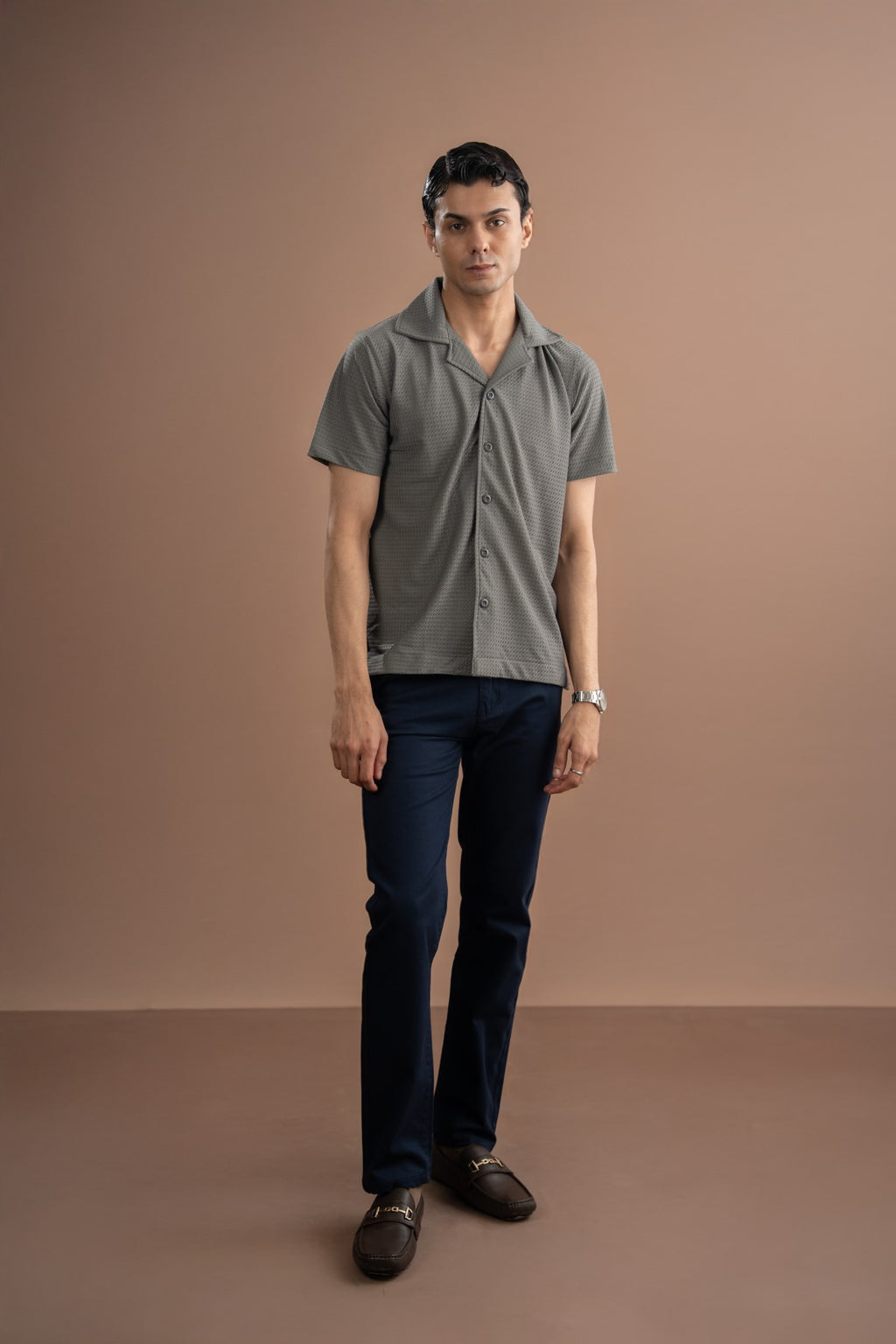 Resort Collar Shirt - Grey