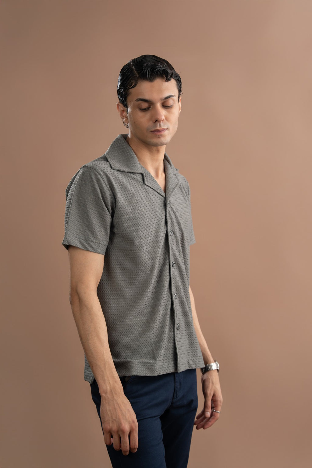 Resort Collar Shirt - Grey