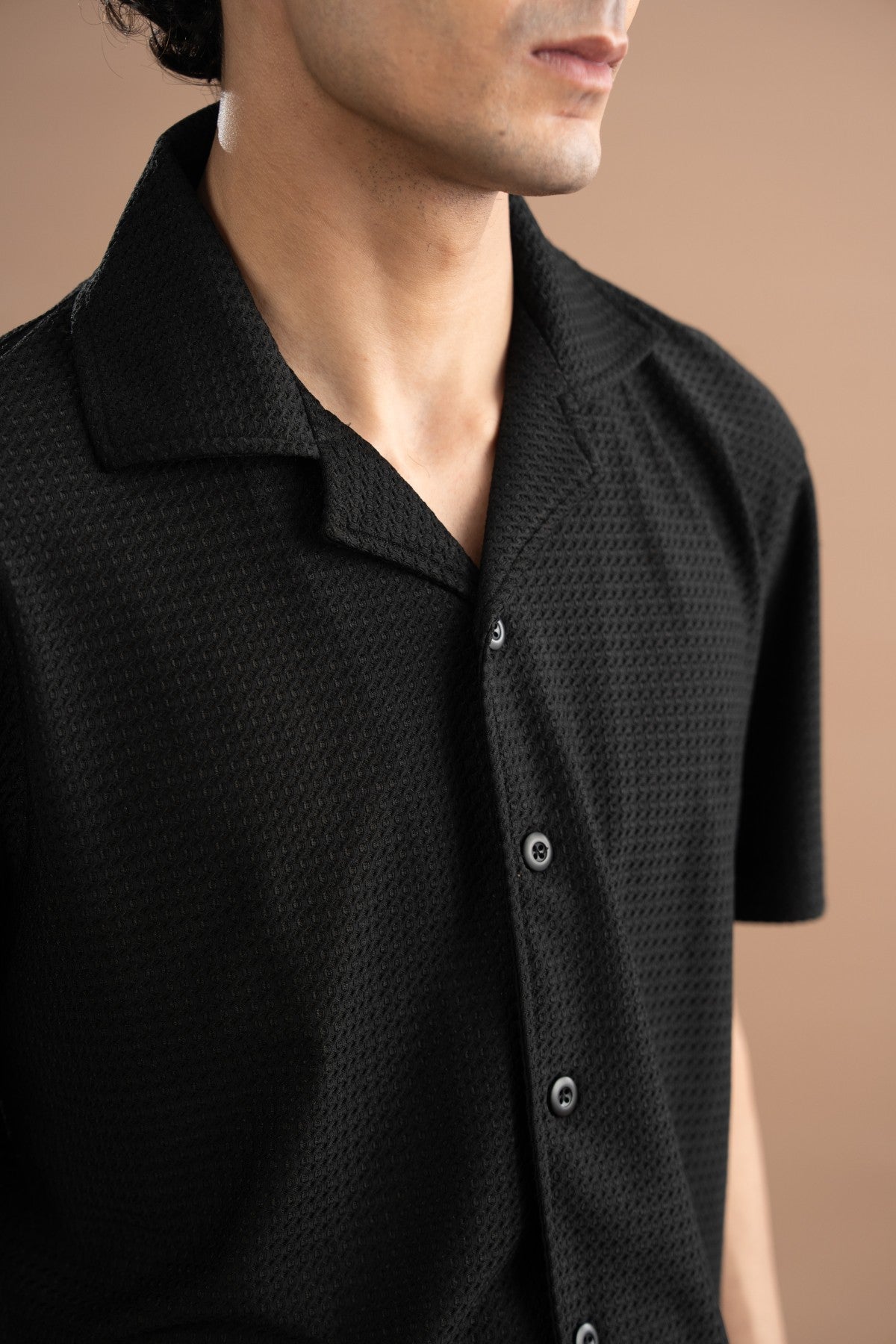 Resort Collar Shirt - Black
