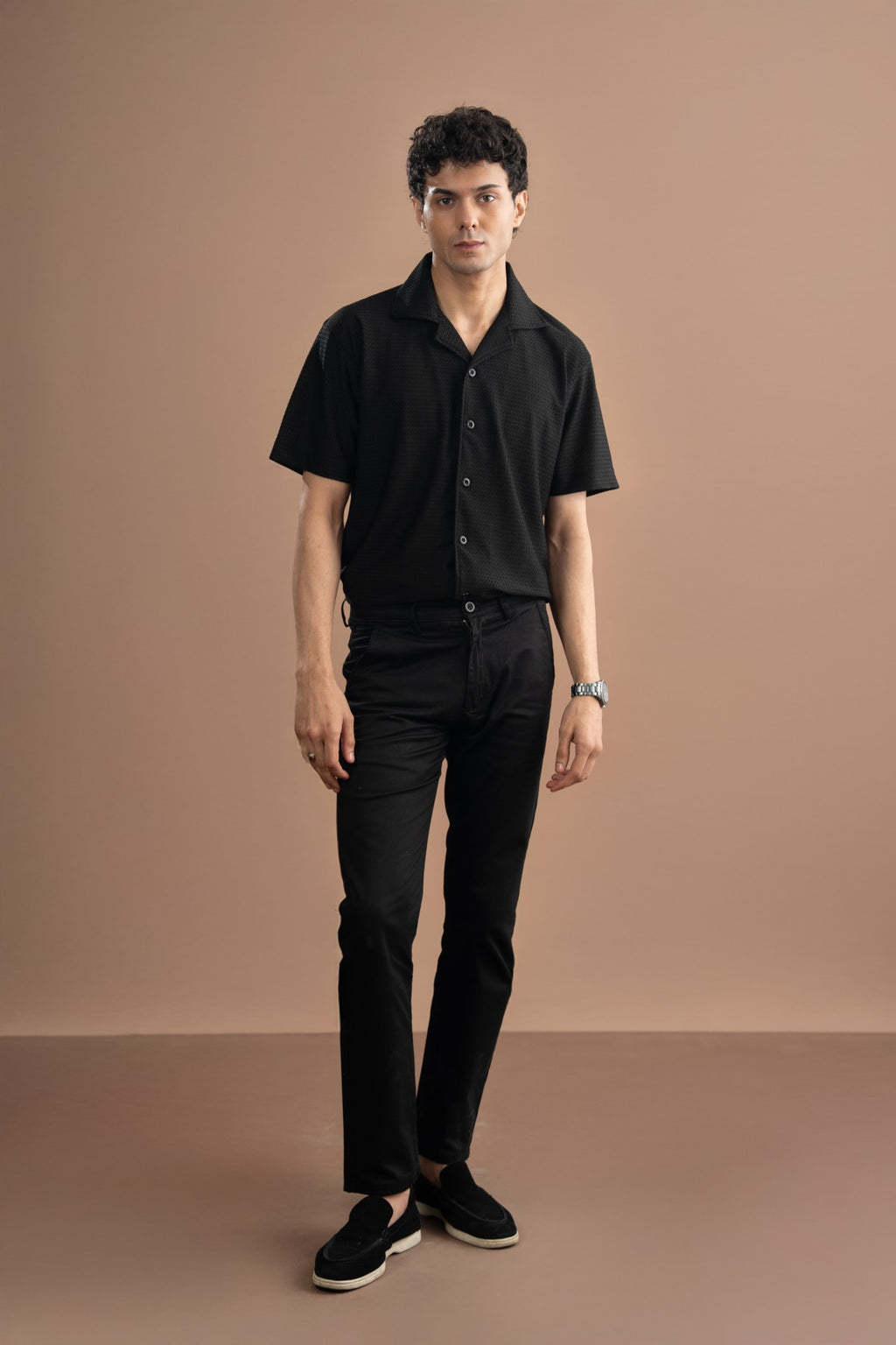 Resort Collar Shirt - Black
