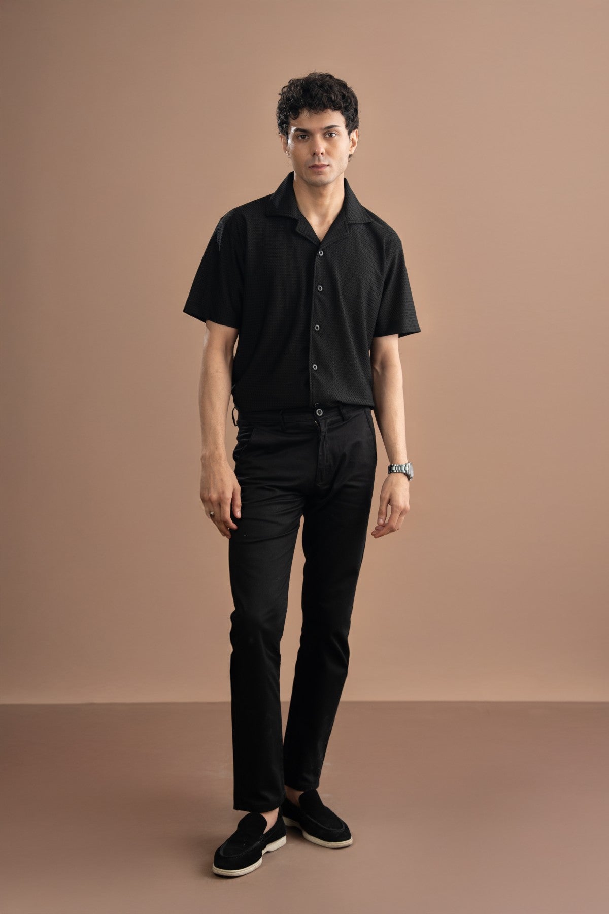 Resort Collar Shirt - Black