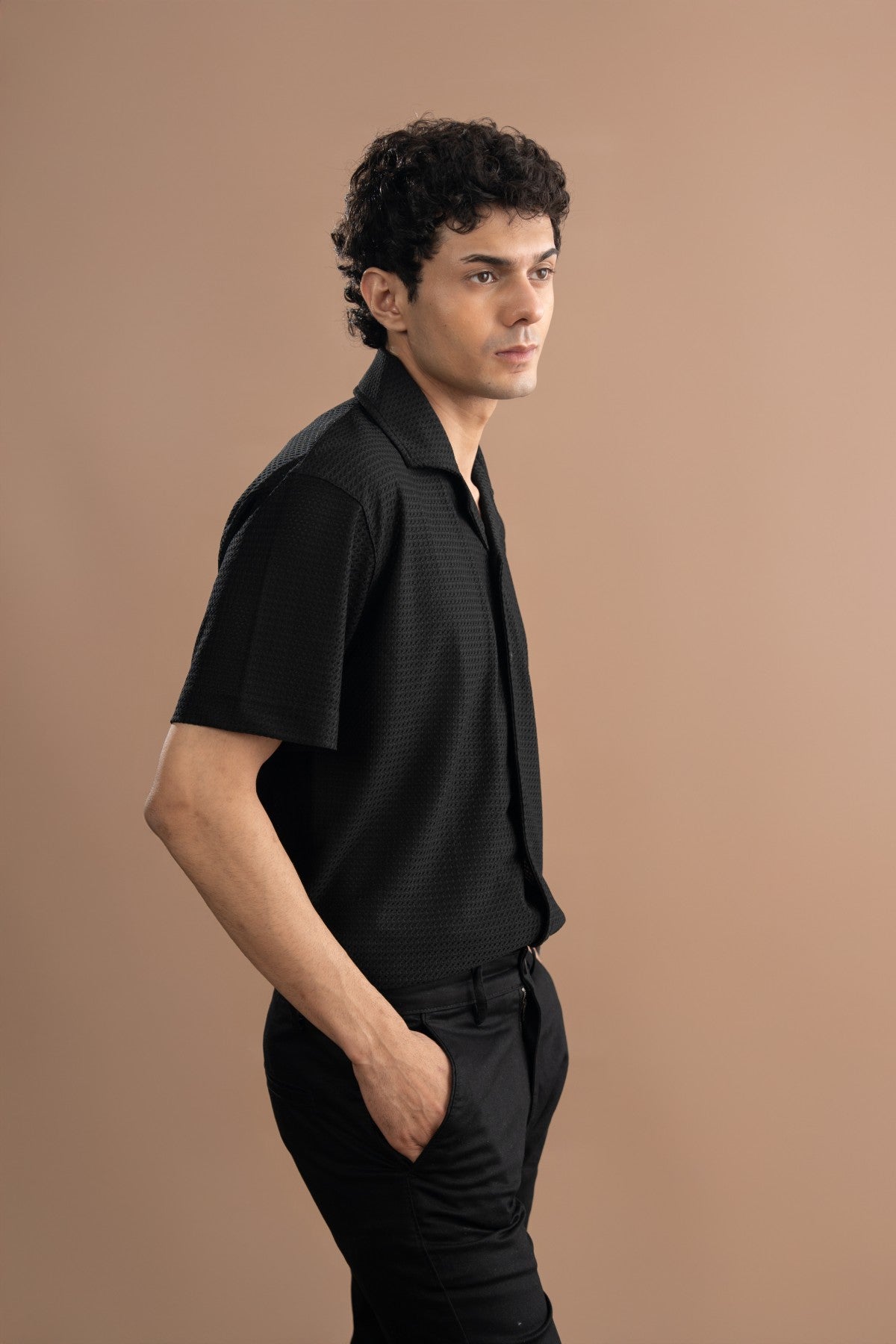 Resort Collar Shirt - Black