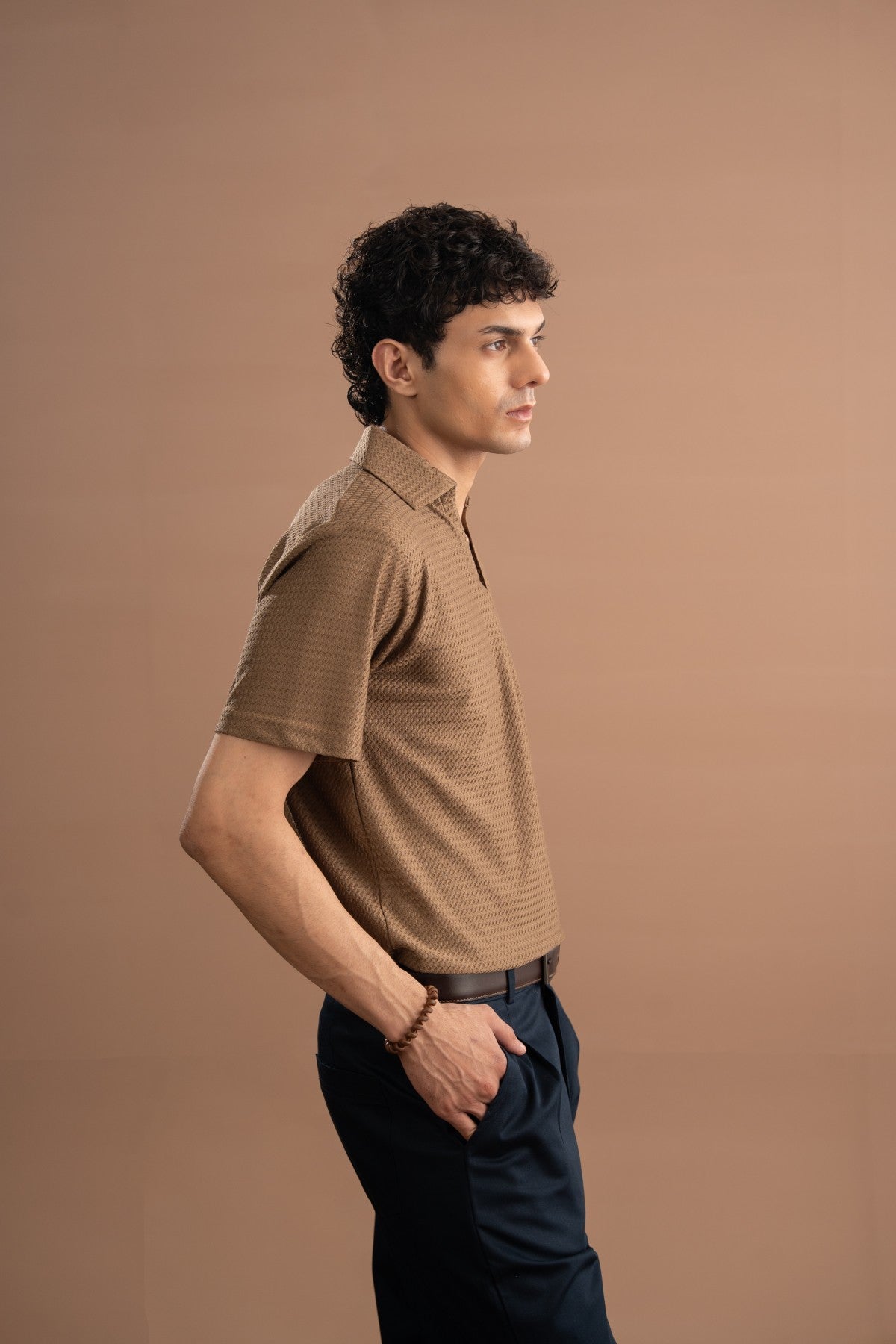 Polo Shirt - Bone Brown
