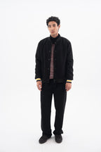 Suede Faux Bomber Jacket