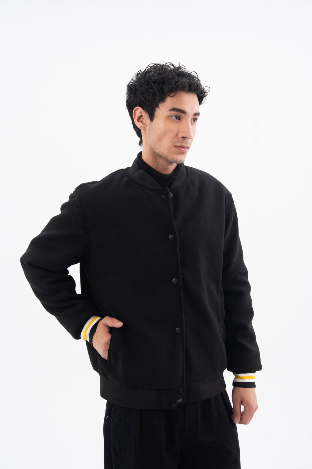 SUEDE FAUX BOMBER JACKET