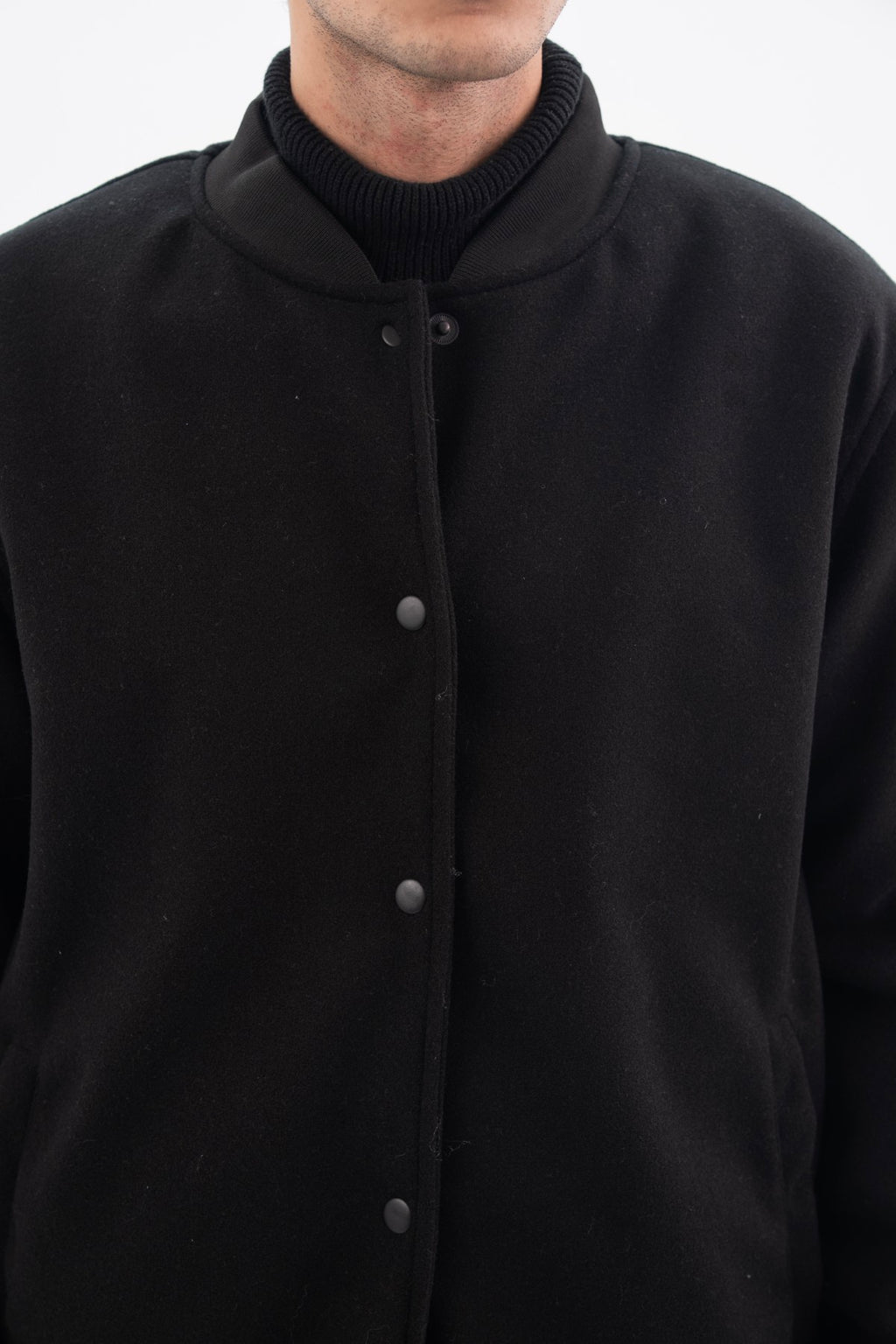 SUEDE FAUX BOMBER JACKET