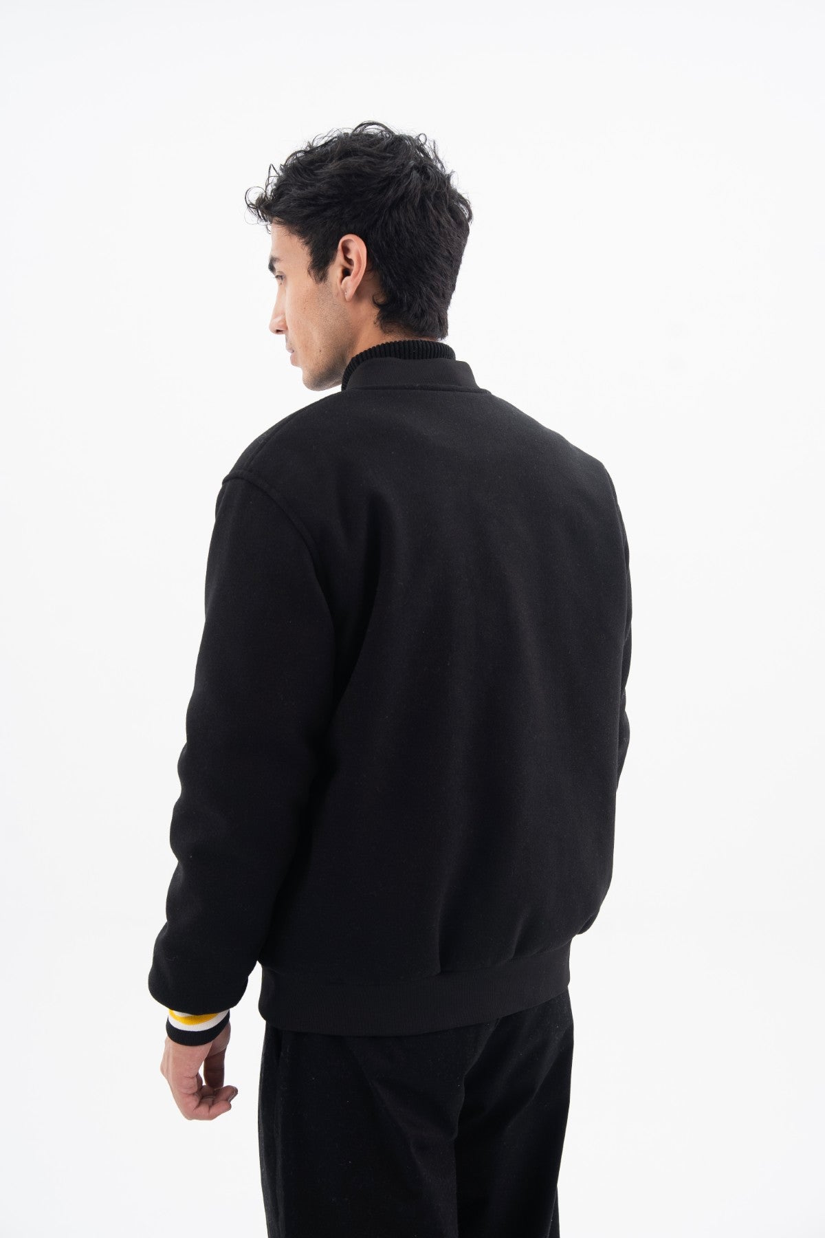 SUEDE FAUX BOMBER JACKET